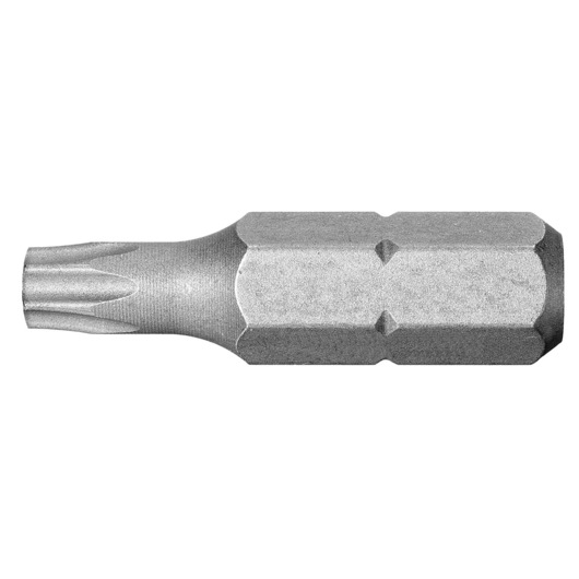 Facom EX_106 silver Torx screwdriver bit, hex base, side view on white background.