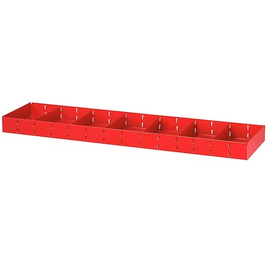 Metal Shelf for Uprights 5003ME, 6 Removable Dividers, L 1425 x H 90 mm