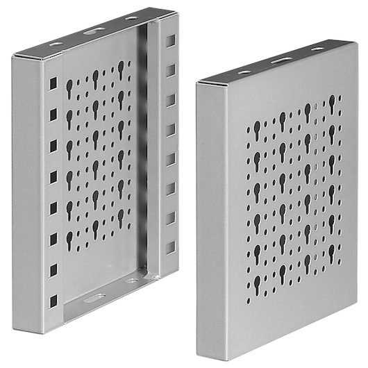 Facom F50030051 metal wall panel with keyhole slots, shown at angle on white background.