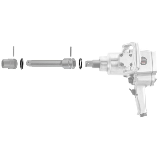 Facom GA.18B impact wrench extension kit components shown disassembled on white background, front angle.
