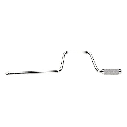 Facom J115 chrome-plated speed brace with knurled handle, tool category, side angle, white background