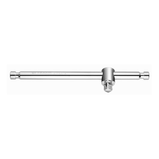 Facom J_120A chrome T-handle sliding bar tool, straight-on angle, on white background.