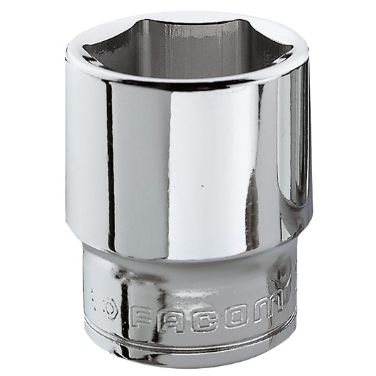 Facom chrome socket, SKU J_19H, tool accessory, studio angle on white background.