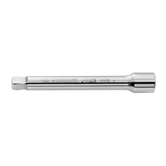 Facom J_210S chrome extension bar, side angle on white background, hand tool accessory.