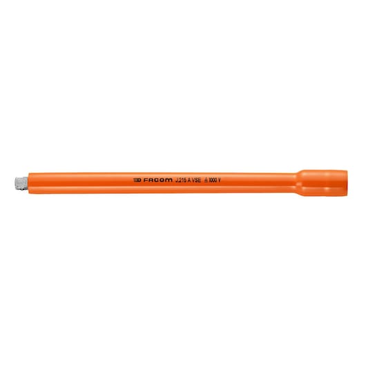 Facom J215AVSE insulated orange socket wrench handle, 1000V marking, side view on white background.