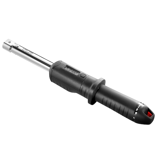 Facom J.307-50D digital torque wrench, black and silver, side angle on white background.