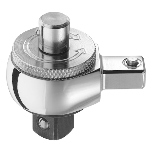 Facom ratchet adapter, chrome finish, close-up on white background, J_372 hand tool.