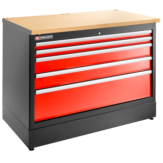 JLS3 DOUBLE BASE UNIT 6 DRAWERS RED