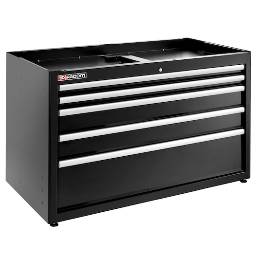 JLS3 DOUBLE BASE UNIT 5 DRAWERS BLACK