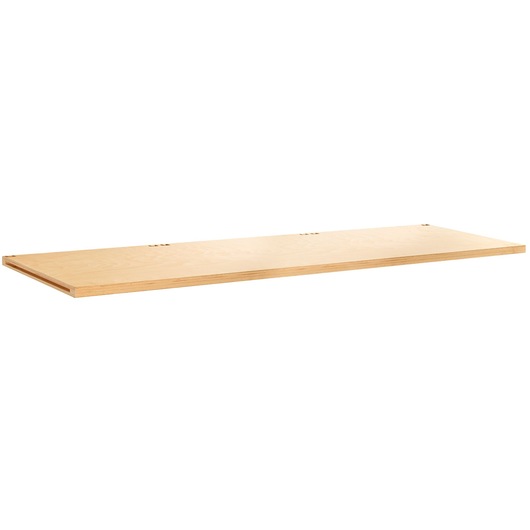 Facom JLS3-PB3 light wood rectangular shelf, side angle on white background.