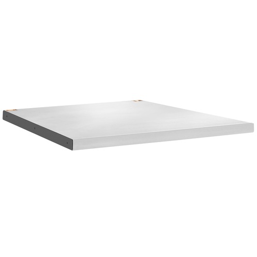 Facom metal shelf JLS3-PBST1, rectangular, silver finish, angled top view, on white background.