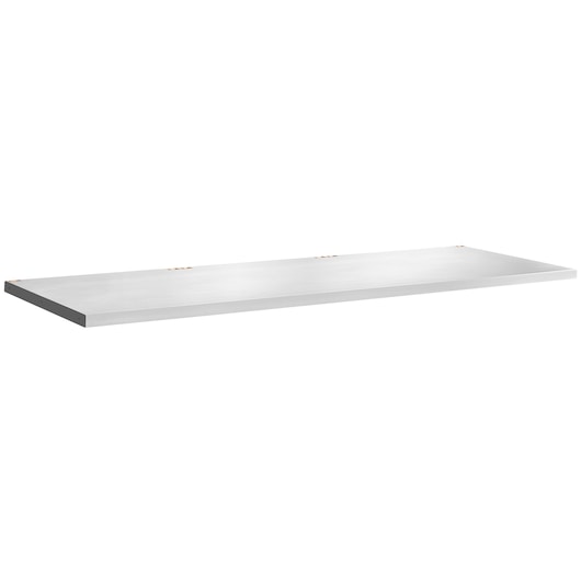 Facom JLS3-PBST3 stainless steel flat worktop, rectangular design, shown at angle on white background.