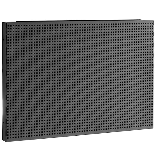 Photo of Facom black perforated steel storage panel JLS3-PPAV1BS, angled view on white background.