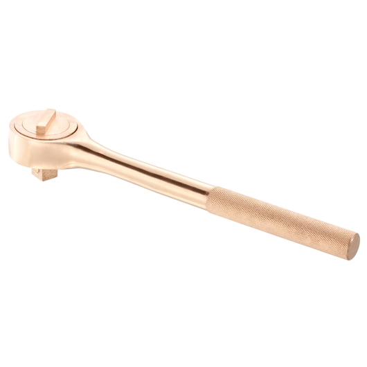 Facom K149SR copper ratchet wrench with textured handle, side angle on white background.
