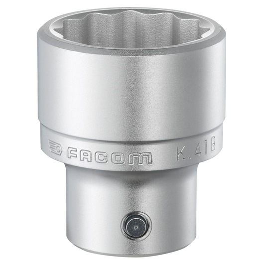 Facom socket tool K.1P7/16B, silver metal, front angle, product photography.