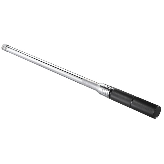 Facom K_306-600D torque wrench with long chrome shaft and black textured handle, side angle on white background.
