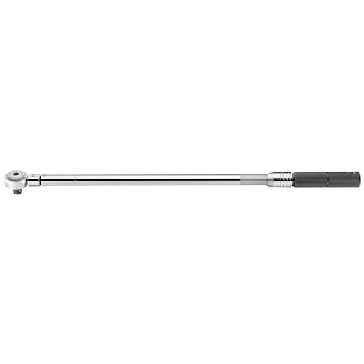Photo of Facom K_306A600 torque wrench in chrome finish, side view on white background.