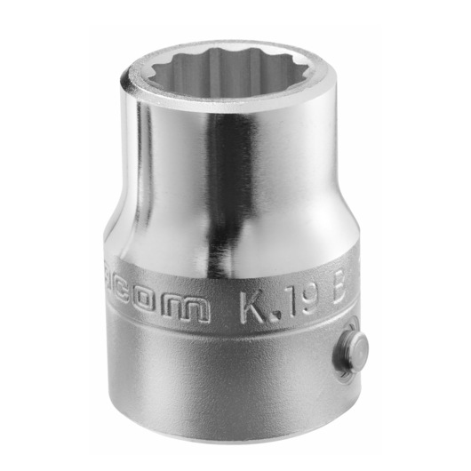 Facom K.7/8B chrome socket tool, side angle, engraved branding and SKU visible, photography category.