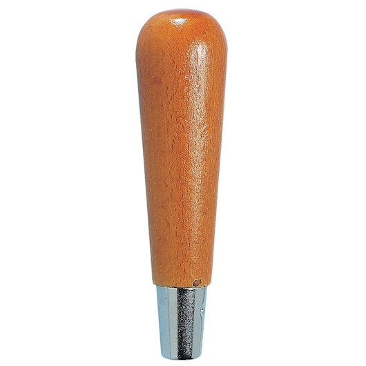 Facom MAN_1 wooden handle with metal ferrule, photographed from the front on white background.