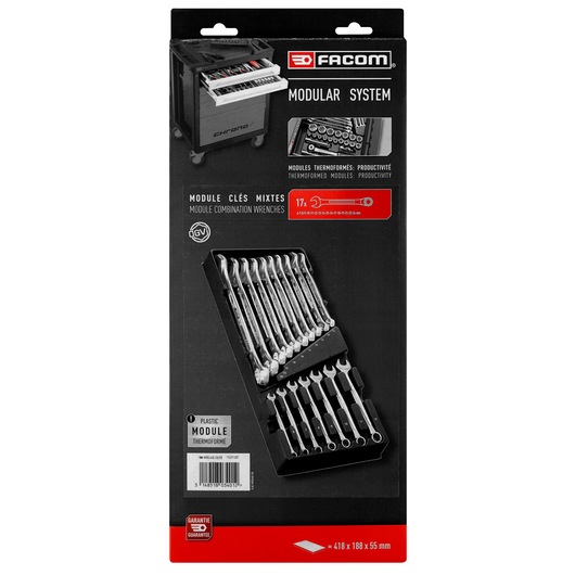 Combination Wrench Set, Plastic Module