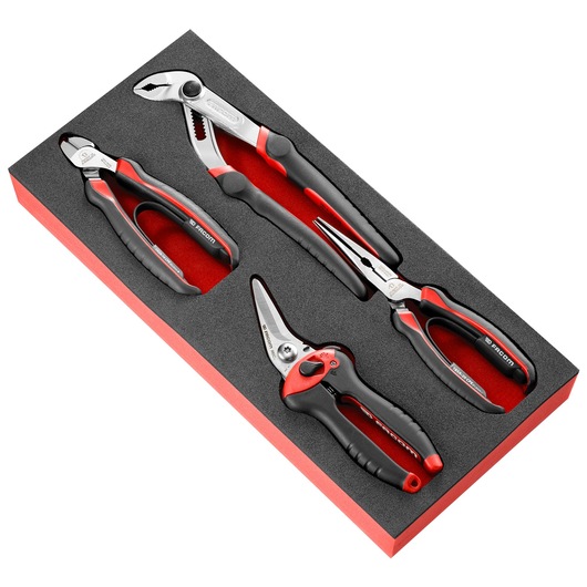 Foam module of 4 pliers and 1 shears