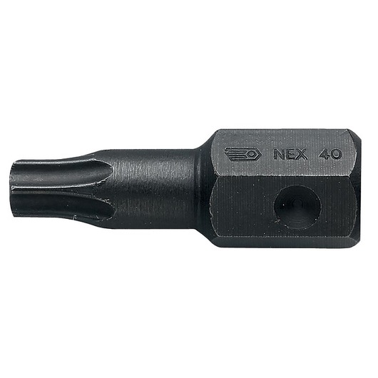 Facom NEX_45A black steel Torx bit, side view, tool accessory photography.