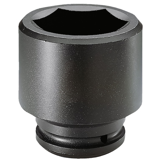 Photo of Facom NG55A black impact socket, hexagonal opening, shown from angled front on white background.