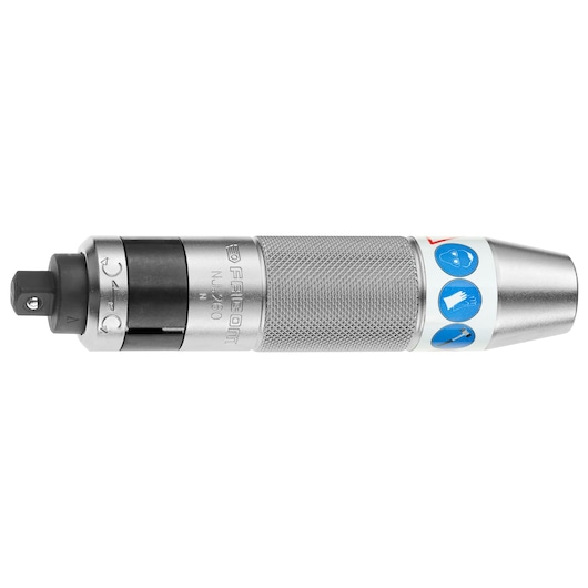 Facom NJ_260 torque wrench, silver finish, textured grip, studio angle photography.