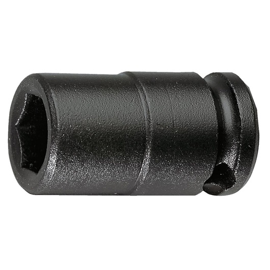Facom NJ_8A black impact socket, cylindrical shape, side angle on white background.
