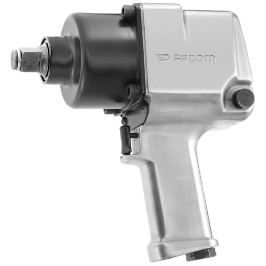 Facom NK1000F2 impact wrench, side angle, silver body with black front, white background.