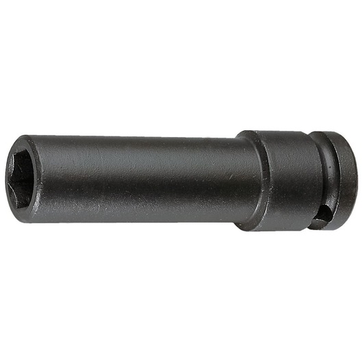 Facom NK_22LA black hex socket photographed on white background, tool accessory side angle.