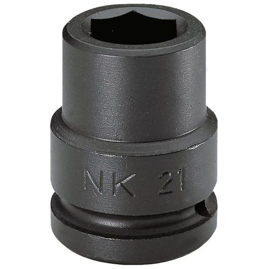 Facom NK_35A impact socket, black, cylindrical, hexagonal opening, photographed on white background.