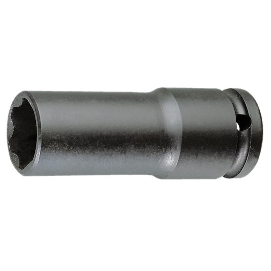 Facom NKB_30 black hex socket viewed from side on white background.
