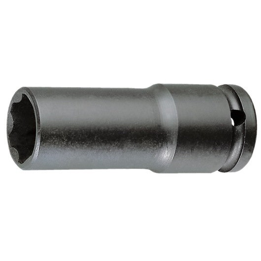 Facom NKB_36 black impact socket, cylindrical design, side view on white background.