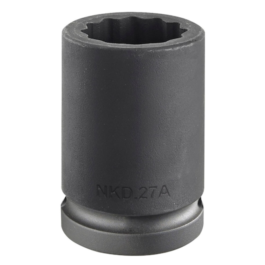 Facom NKD_22A black impact socket, cylindrical design, photographed on white background.