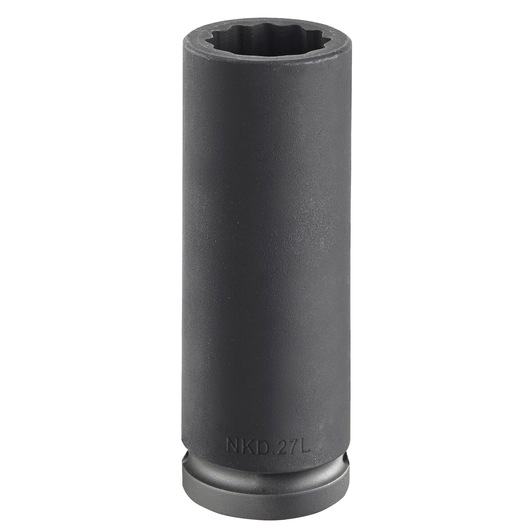 3/4" long impact socket 12-points, 21 mm