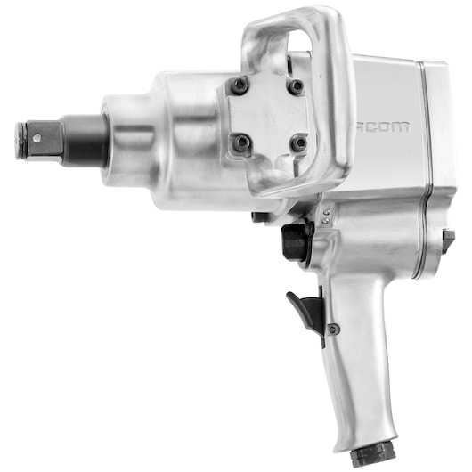 Facom NM.1000F2PB pneumatic impact wrench, silver metal finish, side profile on white background.