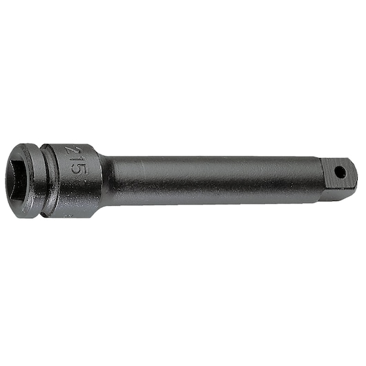 Facom NM_215A black impact socket extension bar, side angle on white background.