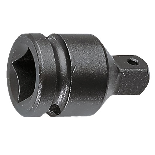 Facom NM_230A black metal socket adapter, side view, white background.