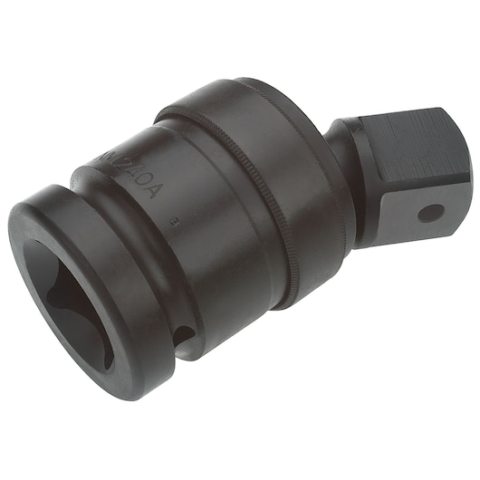 Facom NM_240A black industrial socket adapter, angled view, metal construction, photography product.