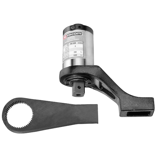 Facom NP_200B torque multiplier with metal handle, shown from above on white background.