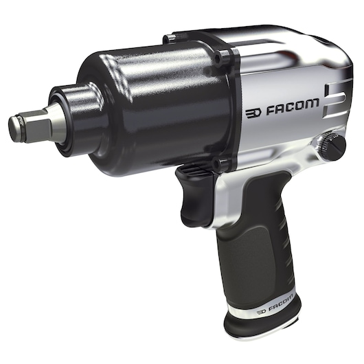Facom NS.1400FPB silver and black pneumatic impact wrench side view on white background.