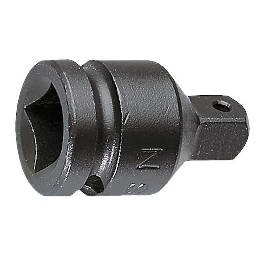 Facom NS_230A impact socket adapter, black, photographed on white background, side angle.