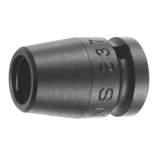 Facom NS_237A metal socket adapter, side angle on white background.
