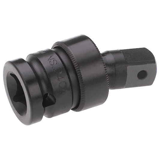 Facom NS_240A black metal impact socket adapter product photo, angled view on white background.