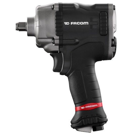 Facom NS.3100GPB black and grey air impact wrench side view on white background.