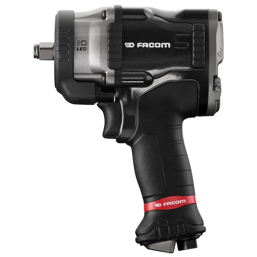 Facom NS.3500GPB compact impact wrench with LED, side view on white background.