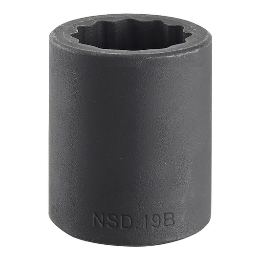 Photo of Facom socket NSD_27B, black, cylindrical, front angle on white background.