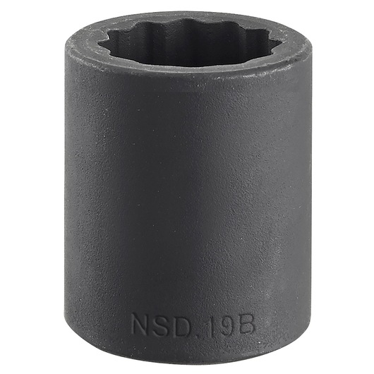 Facom NSD_32B impact socket, black matte finish, cylindrical shape, front angle on white background.
