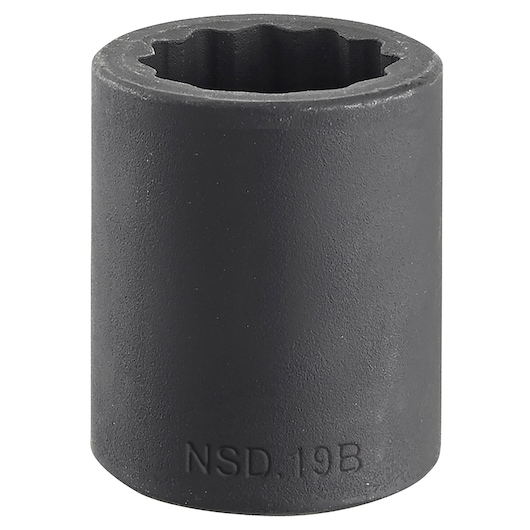 Facom socket NSD_35B black impact socket, front angle on white background.